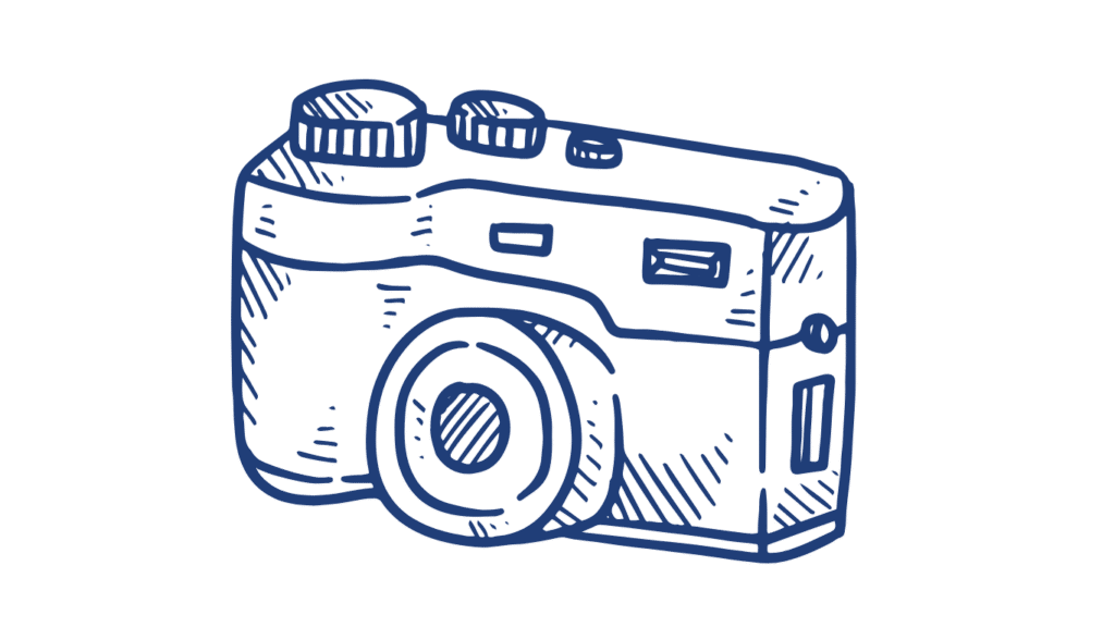 Illustration of a vintage camera
